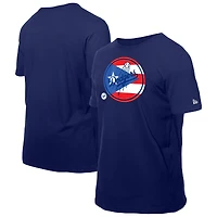 Men's New Era Royal Los Angeles Dodgers Puerto Rican Flag Logo T-Shirt