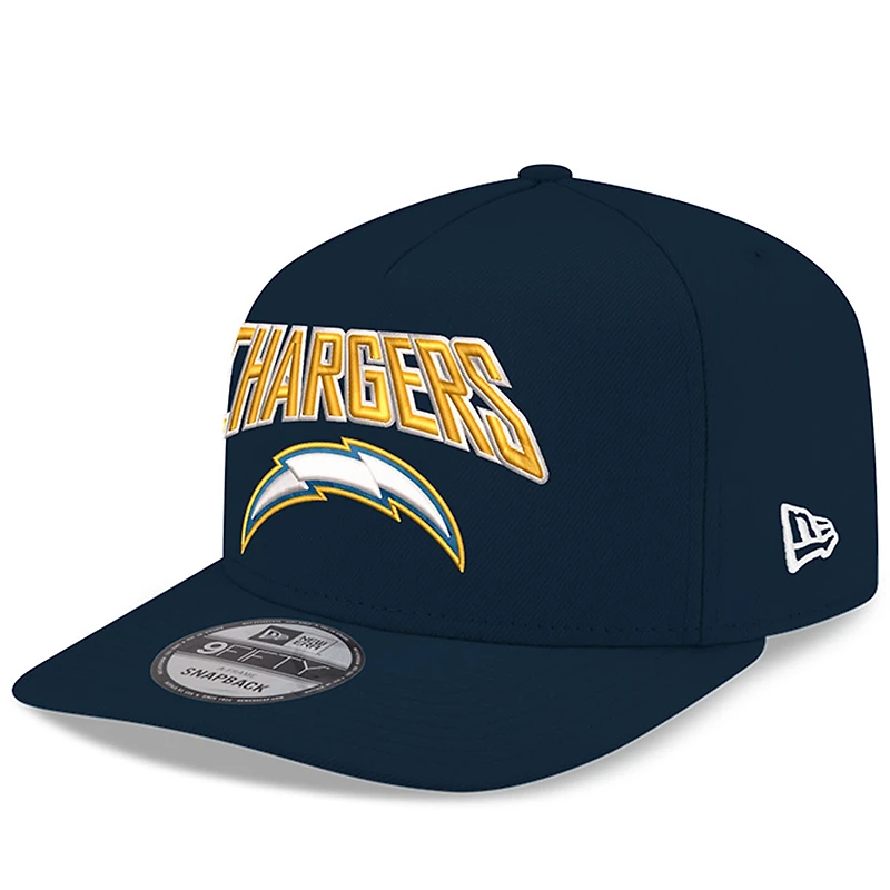 Men's New Era Navy Los Angeles Chargers Super Chargers A-Frame 9FIFTY Snapback Hat