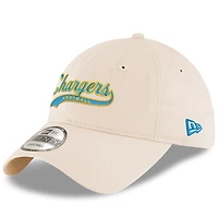 Men's New Era Cream Los Angeles Chargers Charger Power 9TWENTY Adjustable Hat