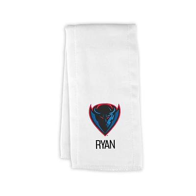 Infant Chad & Jake DePaul Blue Demons Personalized Burp Cloth