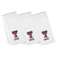 Infant Chad & Jake  Texas Tech Red Raiders Three-Piece Personalized Burp Cloth Set