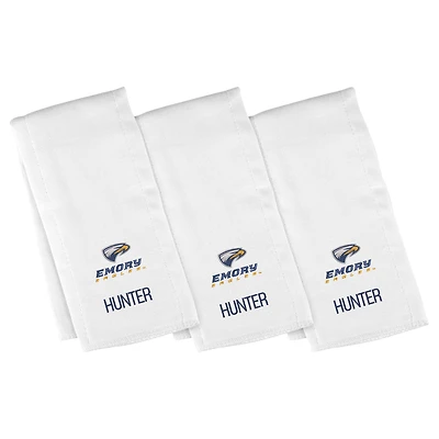 Infant Chad & Jake  Emory Eagles Three-Piece Personalized Burp Cloth Set