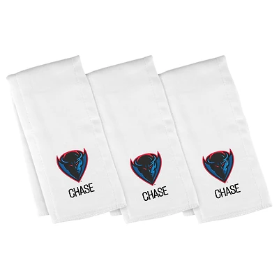 Infant Chad & Jake  DePaul Blue Demons Three-Piece Personalized Burp Cloth Set