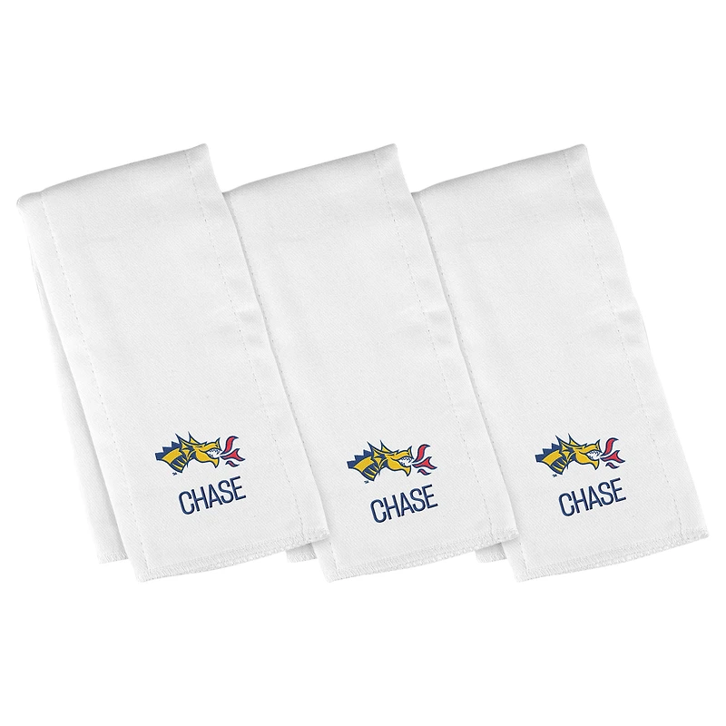 Infant Chad & Jake  Drexel Dragons Three-Piece Personalized Burp Cloth Set