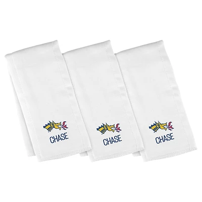 Infant Chad & Jake  Drexel Dragons Three-Piece Personalized Burp Cloth Set