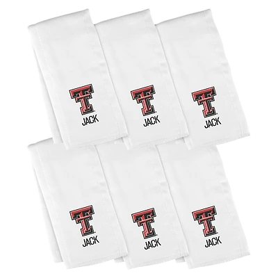 Infant Chad & Jake  Texas Tech Red Raiders Six-Piece Personalized Burp Cloth Set