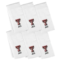 Infant Chad & Jake  Texas Tech Red Raiders Six-Piece Personalized Burp Cloth Set