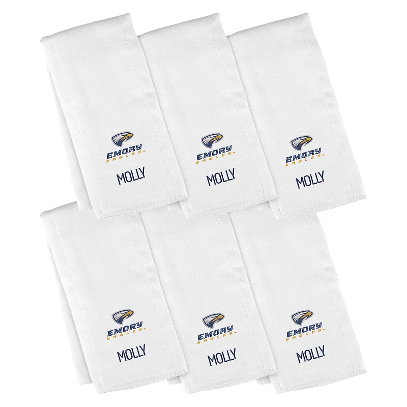 Infant Chad & Jake Emory Eagles Six-Piece Personalized Burp Cloth Set