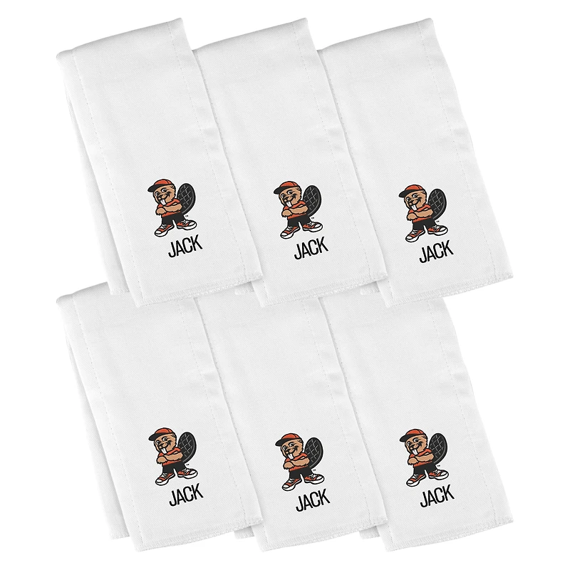 Infant Chad & Jake Oregon State Beavers Six-Piece Personalized Burp Cloth Set