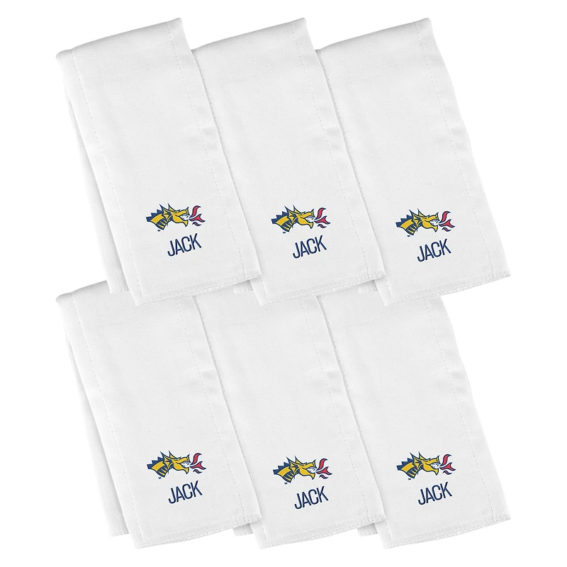 Infant Chad & Jake  Drexel Dragons Six-Piece Personalized Burp Cloth Set