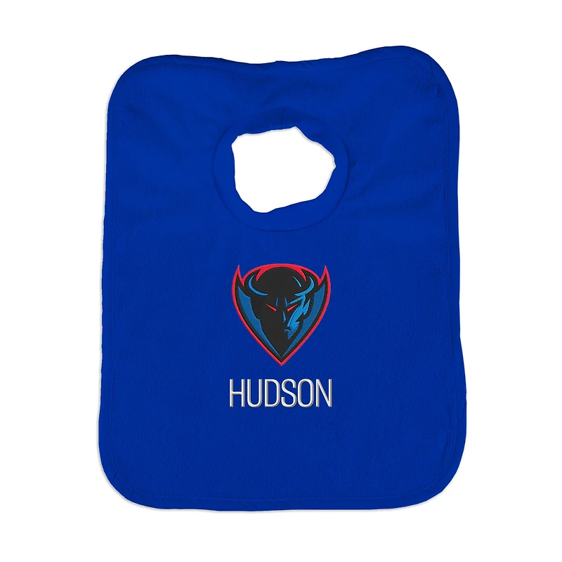Infant Chad & Jake DePaul Blue Demons Personalized Pullover Bib