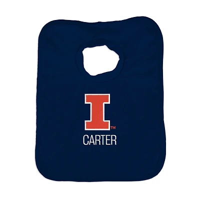 Infant Chad & Jake Illinois Fighting Illini Personalized Pullover Bib