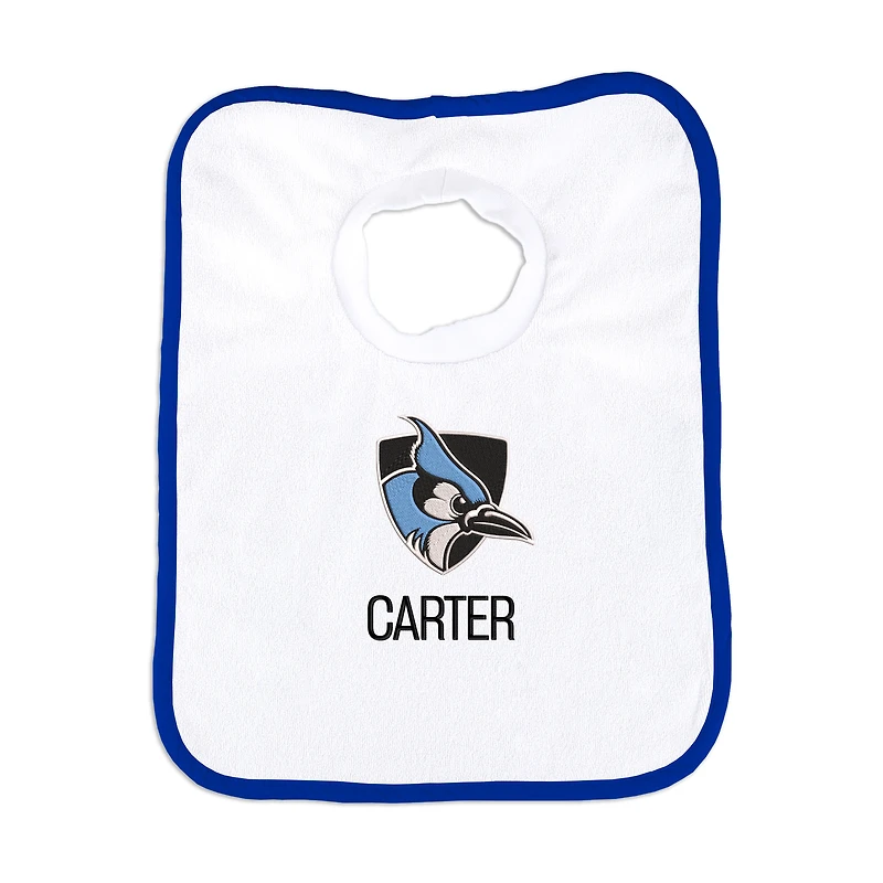 Infant Chad & Jake Johns Hopkins Blue Jays Personalized Pullover Bib