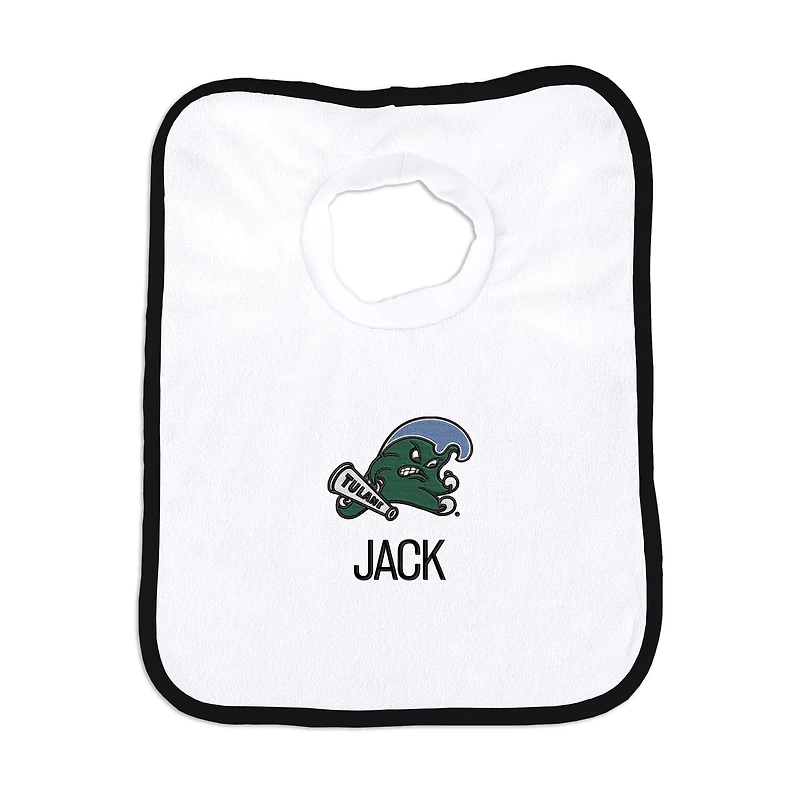 Infant Chad & Jake Tulane Green Wave Personalized Pullover Bib