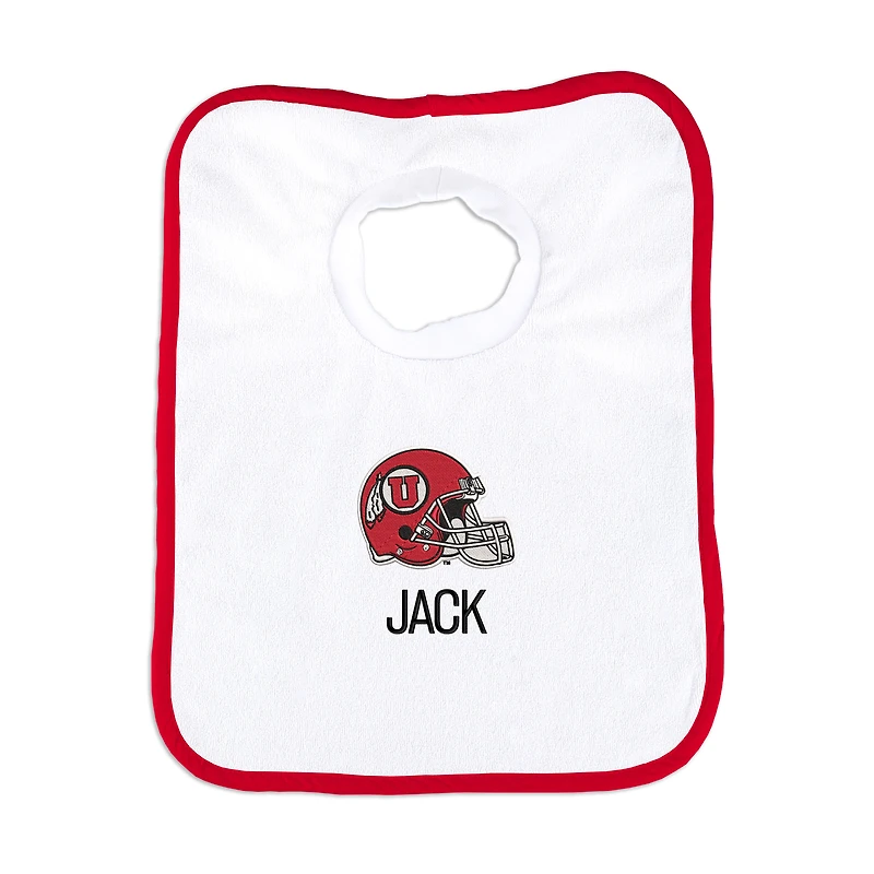 Infant Chad & Jake Utah Utes Personalized Pullover Bib