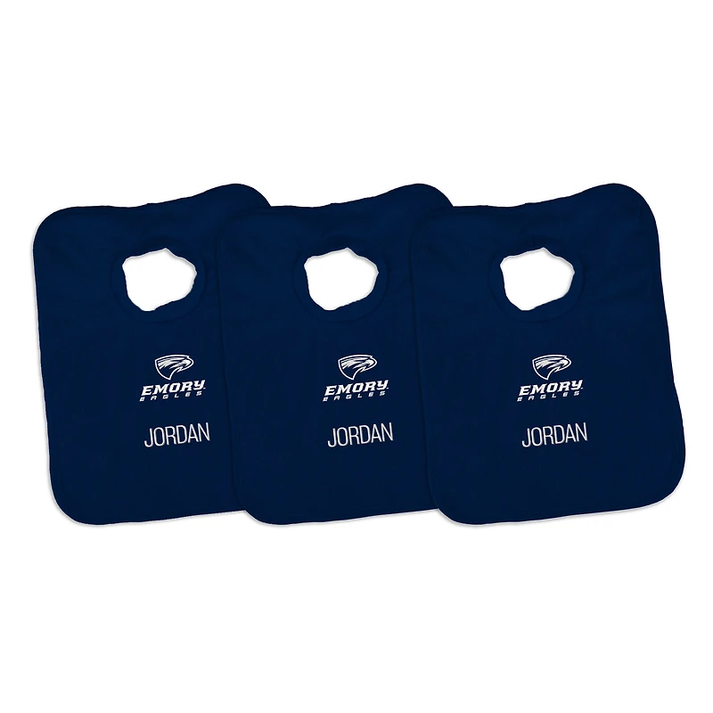 Infant Chad & Jake Emory Eagles Personalized 3-Pack Pullover Bib Set