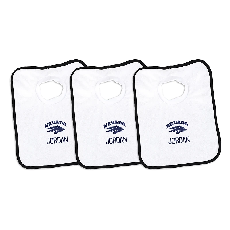 Infant Chad & Jake Nevada Wolf Pack Personalized 3-Pack Pullover Bib Set