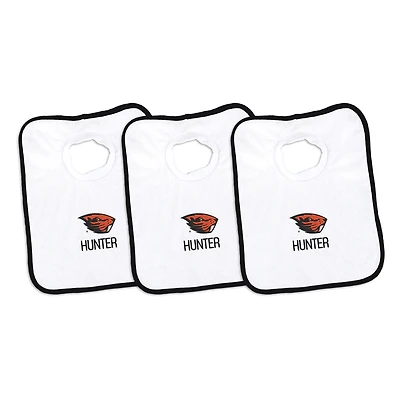 Infant Chad & Jake Oregon State Beavers Personalized 3-Pack Pullover Bib Set