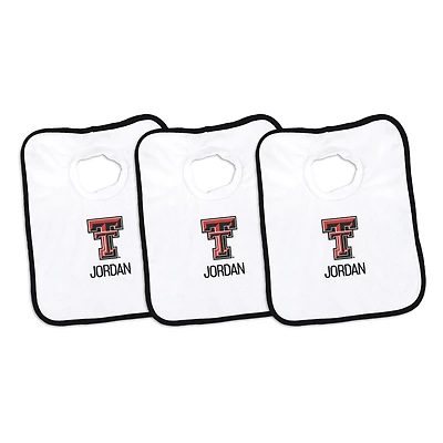 Infant Chad & Jake Texas Tech Red Raiders Personalized 3-Pack Pullover Bib Set
