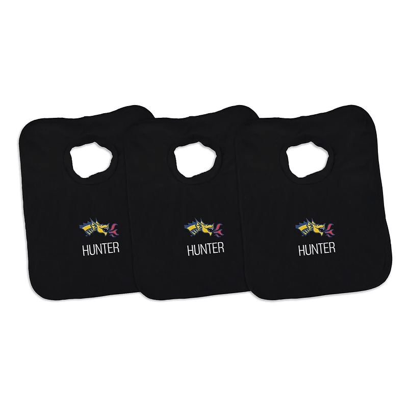 Infant Chad & Jake Drexel Dragons Personalized 3-Pack Pullover Bib Set