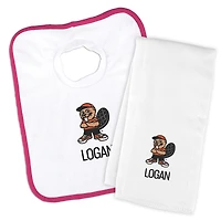 Infant Chad & Jake Oregon State Beavers Personalized Pullover Bib & Burp Cloth Set