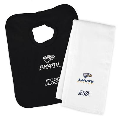 Infant Chad & Jake Emory Eagles Personalized Pullover Bib & Burp Cloth Set