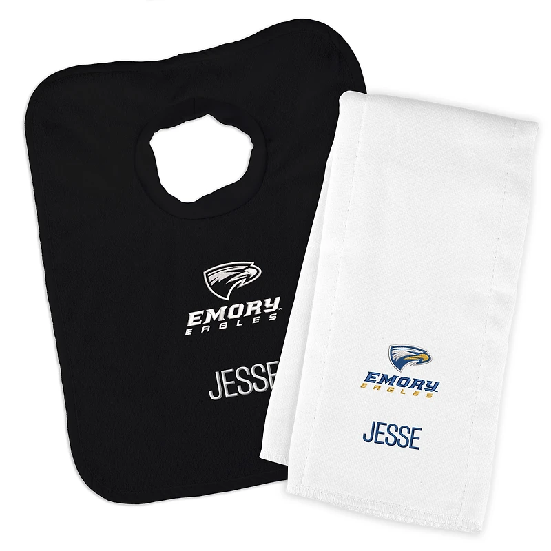 Infant Chad & Jake Emory Eagles Personalized Pullover Bib & Burp Cloth Set