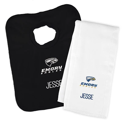 Infant Chad & Jake Emory Eagles Personalized Pullover Bib & Burp Cloth Set