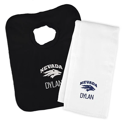 Infant Chad & Jake Nevada Wolf Pack Personalized Pullover Bib & Burp Cloth Set