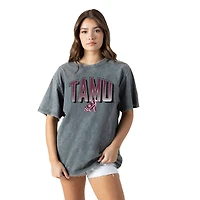 Women's Gameday Couture Gray Texas A&M Aggies Snow Washed Relaxed Fit Classic T-Shirt