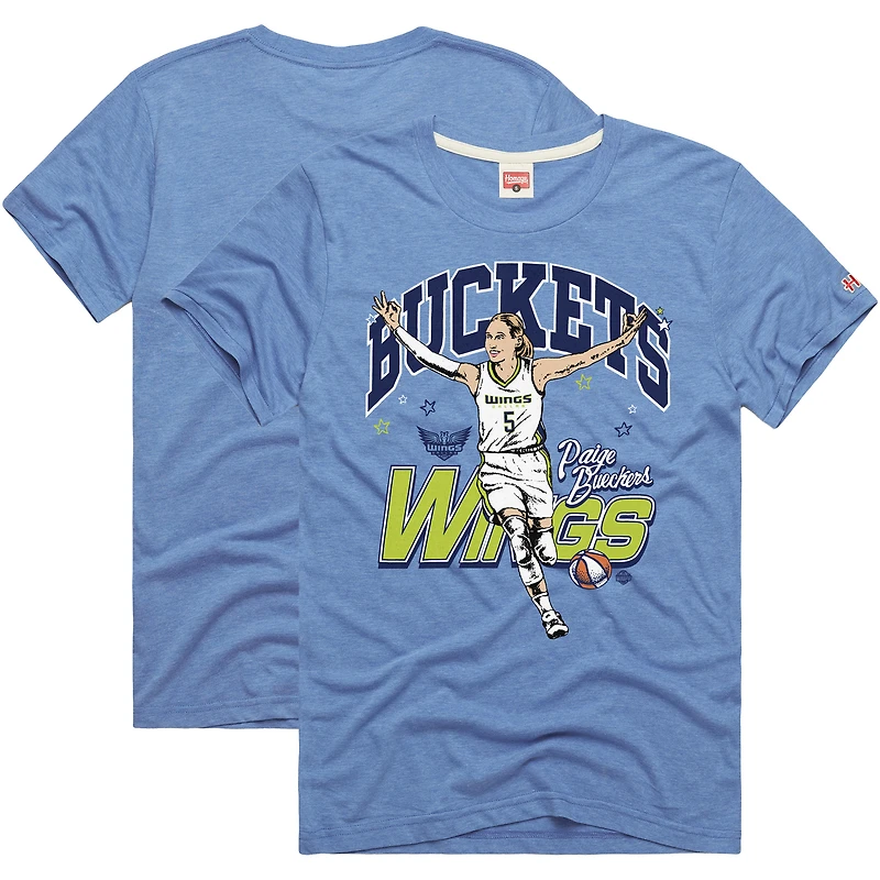 Unisex Homage Paige Bueckers Light Blue Dallas Wings Buckets T-Shirt
