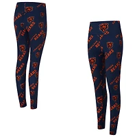 Women's Concepts Sport Navy Chicago Bears Mosaic Allover Print Leggings