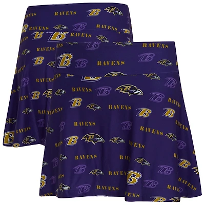 Women's Concepts Sport Purple Baltimore Ravens Mosaic Allover Print Skort