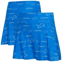 Women's Concepts Sport Blue Detroit Lions Mosaic Allover Print Skort