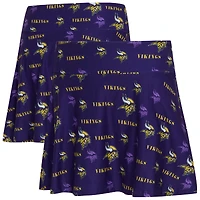 Women's Concepts Sport Purple Minnesota Vikings Mosaic Allover Print Skort