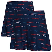 Women's Concepts Sport Navy New England Patriots Mosaic Allover Print Skort