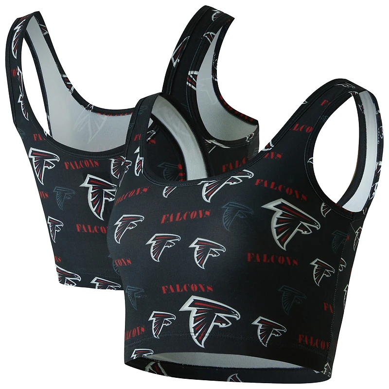 Women's Concepts Sport Black Atlanta Falcons Mosaic Allover Print Bralette
