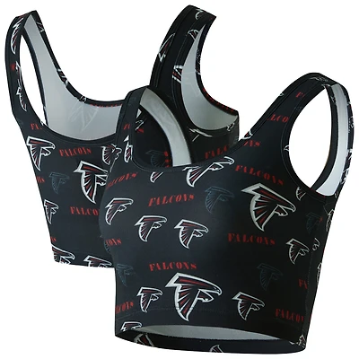 Women's Concepts Sport Black Atlanta Falcons Mosaic Allover Print Bralette