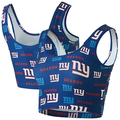 Women's Concepts Sport Royal New York Giants Mosaic Allover Print Bralette