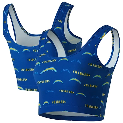 Women's Concepts Sport Royal Los Angeles Chargers Mosaic Allover Print Bralette