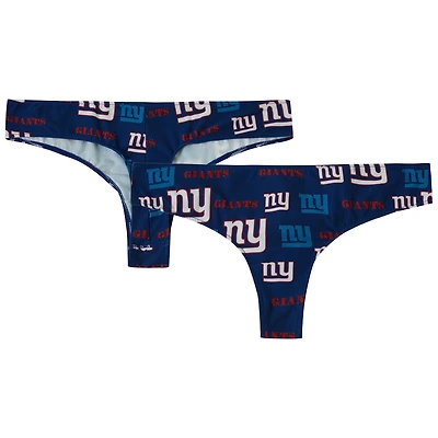 Women's Concepts Sport Royal New York Giants Mosaic All Over Print Thong