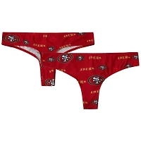 Women's Concepts Sport Scarlet San Francisco 49ers Mosaic All Over Print Thong