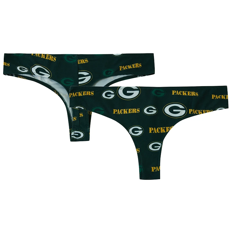 Women's Concepts Sport Green Bay Packers Mosaic All Over Print Thong