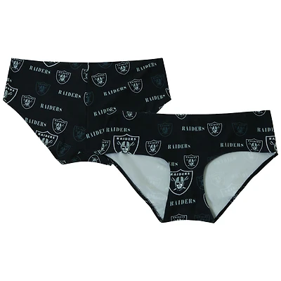 Women's Concepts Sport Black Las Vegas Raiders Mosaic Allover Print Knit Panty