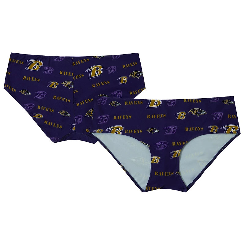 Women's Concepts Sport Purple Baltimore Ravens Mosaic Allover Print Knit Panty