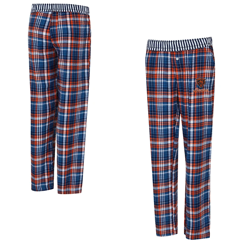 Women's Concepts Sport Navy Chicago Bears Laney Plaid Tri-Blend Pants