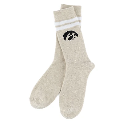 Women's ZooZatz Cream Iowa Hawkeyes Victory Plush Socks