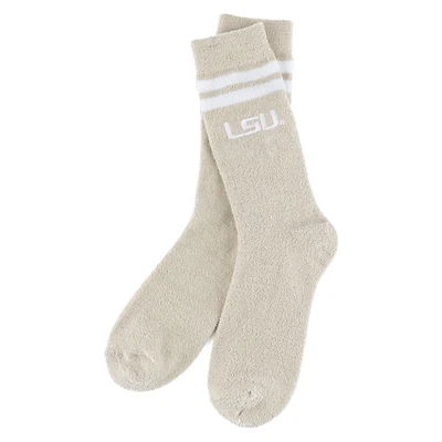 Women's ZooZatz Cream LSU Tigers Victory Plush Socks