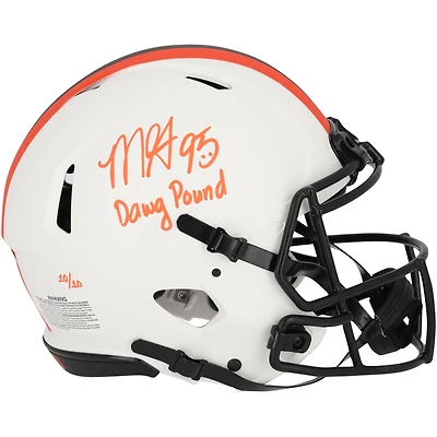 Myles Garrett Cleveland Browns Autographed Riddell Lunar Eclipse Speed Authentic Helmet with "Dawg Pound" Inscription - Limited Edition #10/10