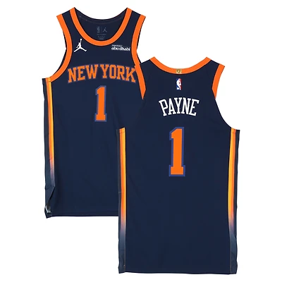 Cameron Payne New York Knicks Game-Used #1 Navy Jordan Brand Jersey vs. Dallas Mavericks on March 25, 2025 - Size 46+4